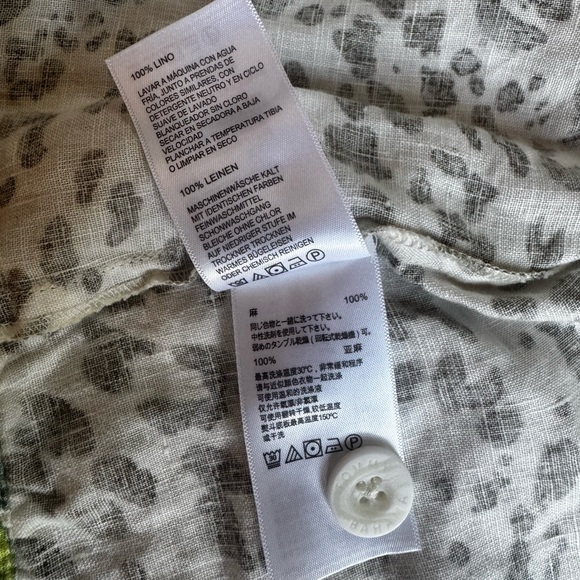 Tommy Bahama Linen Leopard Print Lightweight Waist Length Jacket Size Large - Picture 15 of 16